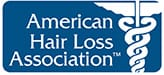 American Hair Loss Association logo featuring a caduceus symbol.
