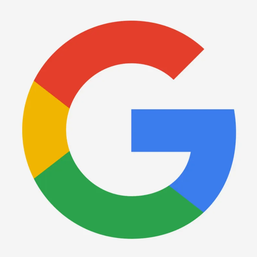 Multicolor Google 'G' logo on a white background.