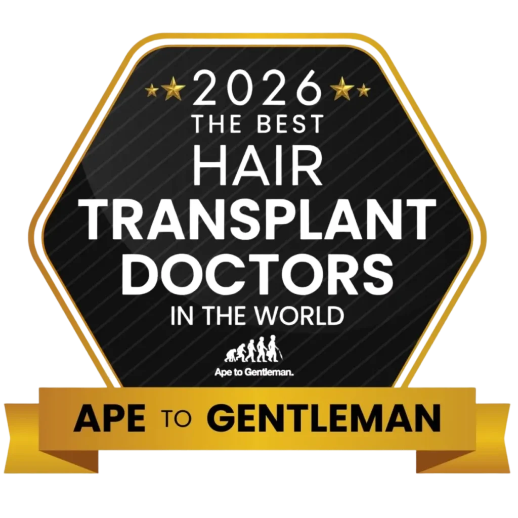 2026 Best Hair Transplant Doctors In The World award badge.